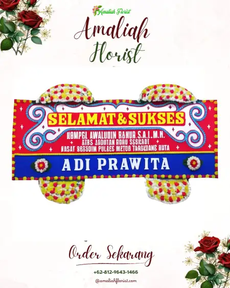 Papan Bunga Ucapan Selamat Kemanukan